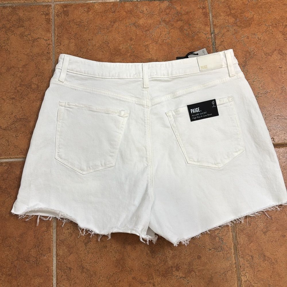 NWT PAIGE Women's Flaunt Ultra High Rise Slightly a Lined Waist Shorts Size 34 - Picture 4 of 11